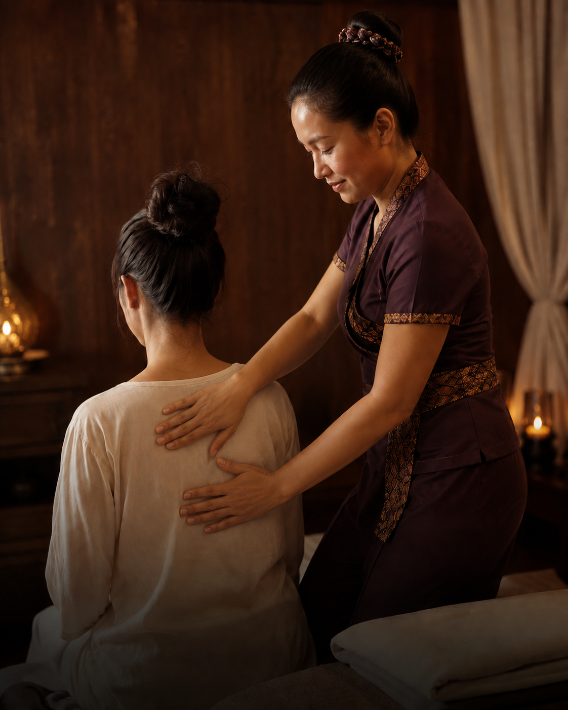 Traditionelle Thai-Massage mit gezieltem Druck